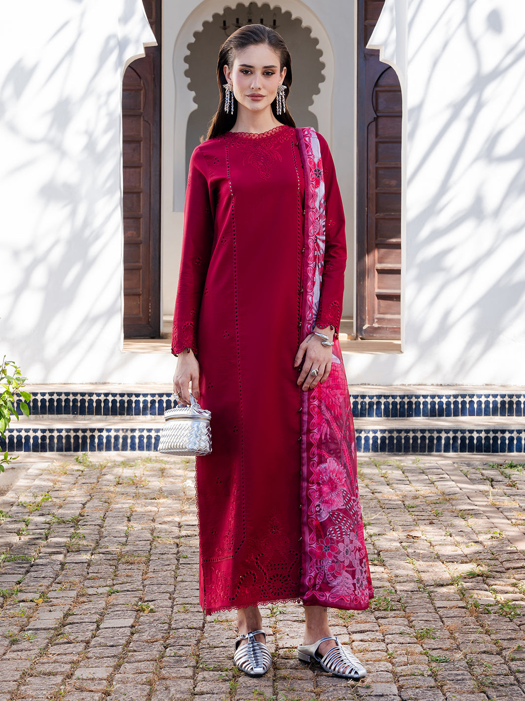 Izel | Dareen Luxury Lawn 26 | Rangrez by Izel - Designer Dress - Type : Luxury Dress - Available at Libayah - 100% Original