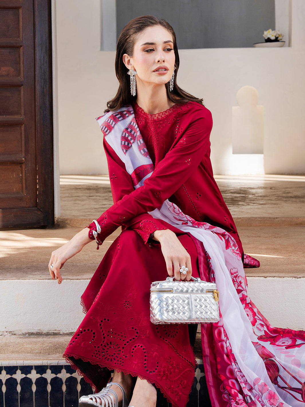 Izel | Dareen Luxury Lawn 26 | Rangrez by Izel - Designer Dress - Type : Luxury Dress - Available at Libayah - 100% Original