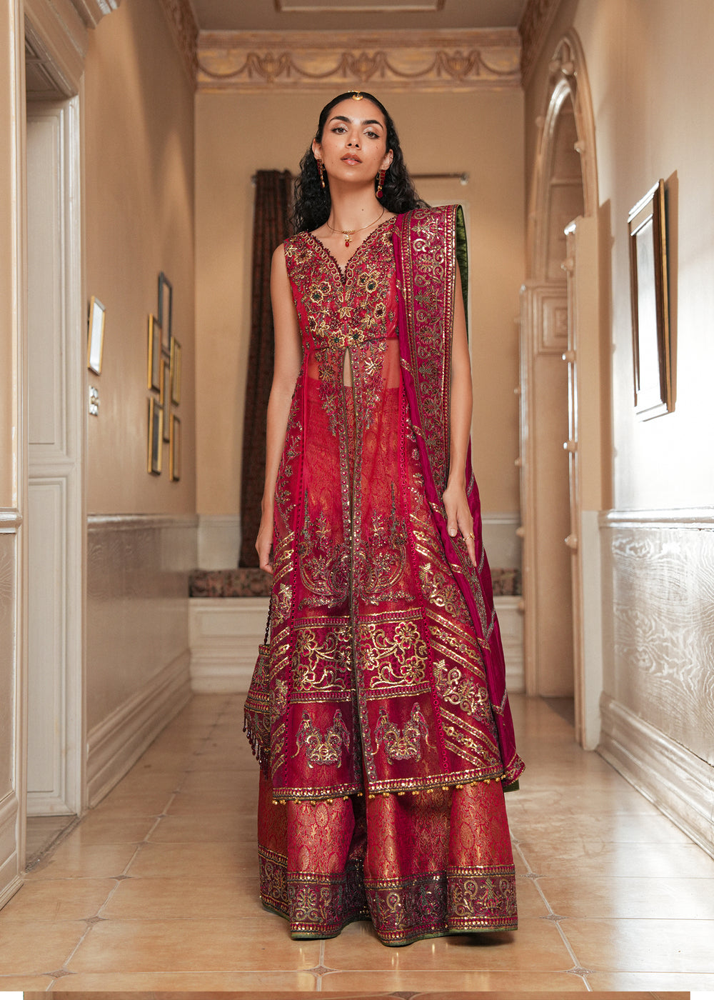 Red Reverie – authentic Pakistani formal dress from the Laj by Lajwanti Runaway Formals 25 collection for women in the UK