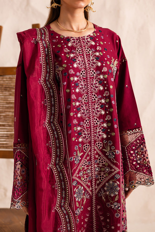 Marjjan | Guzel Lawn | SMC 204-B (Maroon) by Marjjan - Designer Dress  - Type : Ladies Clothes - Available at Libayah - 100% Original 