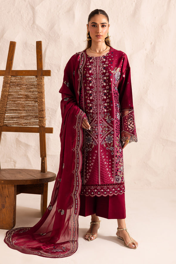 Marjjan | Guzel Lawn | SMC 204-B (Maroon) by Marjjan - Designer Dress  - Type : Ladies Clothes - Available at Libayah - 100% Original 