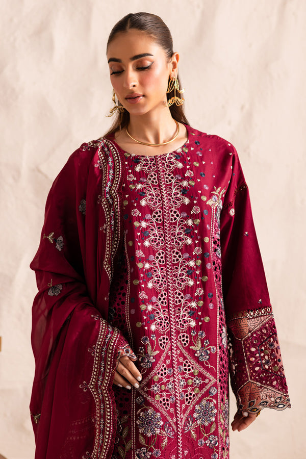 Marjjan | Guzel Lawn | SMC 204-B (Maroon) by Marjjan - Designer Dress  - Type : Ladies Clothes - Available at Libayah - 100% Original 