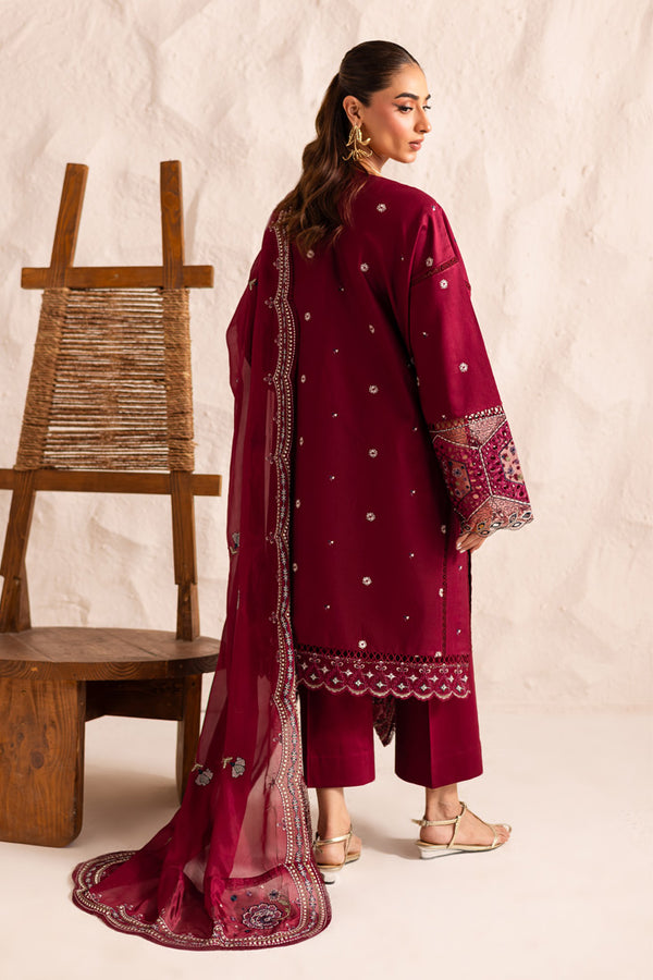 Marjjan | Guzel Lawn | SMC 204-B (Maroon) by Marjjan - Designer Dress  - Type : Ladies Clothes - Available at Libayah - 100% Original 