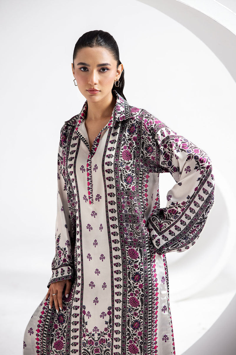 Afsanah | The Print Edit | GARDEN GLAM (extended shirt) AP-103 by Afsanah - Designer Dress - Type: Ladies Clothes - Available at Libayah - 100% Original