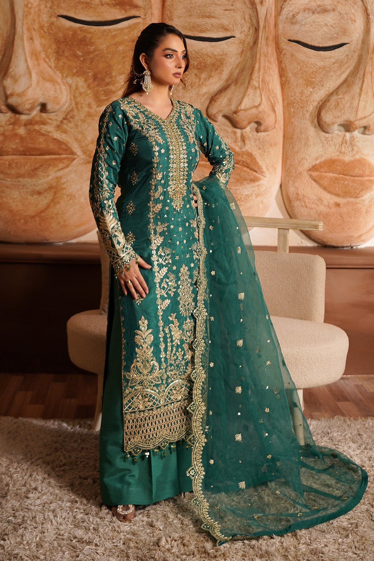 Maryams | Bekhudi Formals | Meherbano B-2002 by Maryams - Designer Dress  - Type : Ladies Clothes - Available at Libayah - 100% Original 