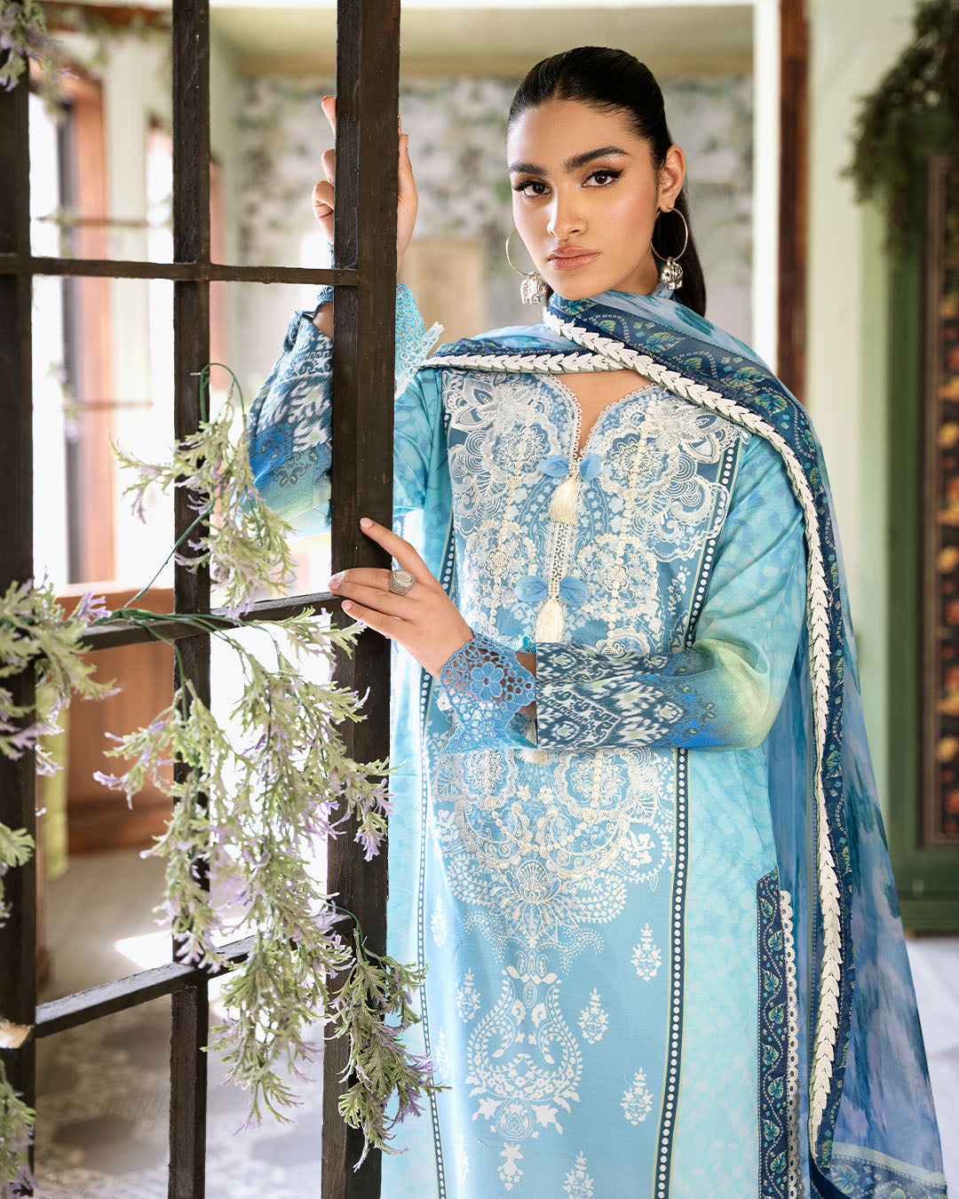 Roheenaz | Flora Printed Lawn | Azure by Roheenaz - Designer Dress - Type: Ladies Clothes - Available at Libayah - 100% Original