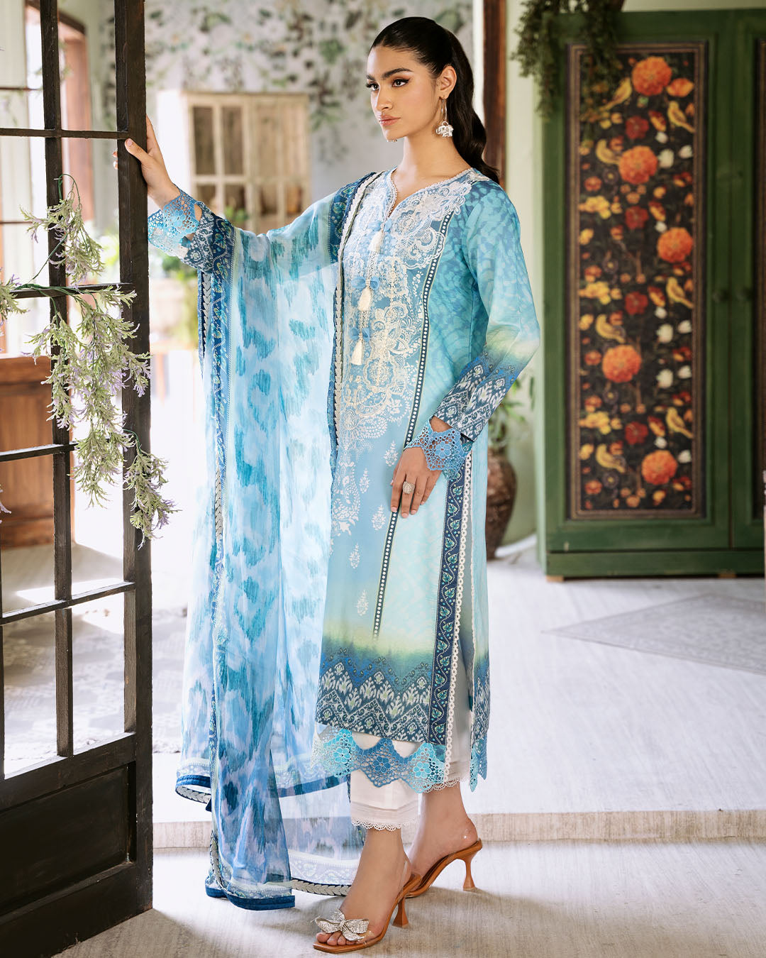 Roheenaz | Flora Printed Lawn | Azure by Roheenaz - Designer Dress - Type: Ladies Clothes - Available at Libayah - 100% Original