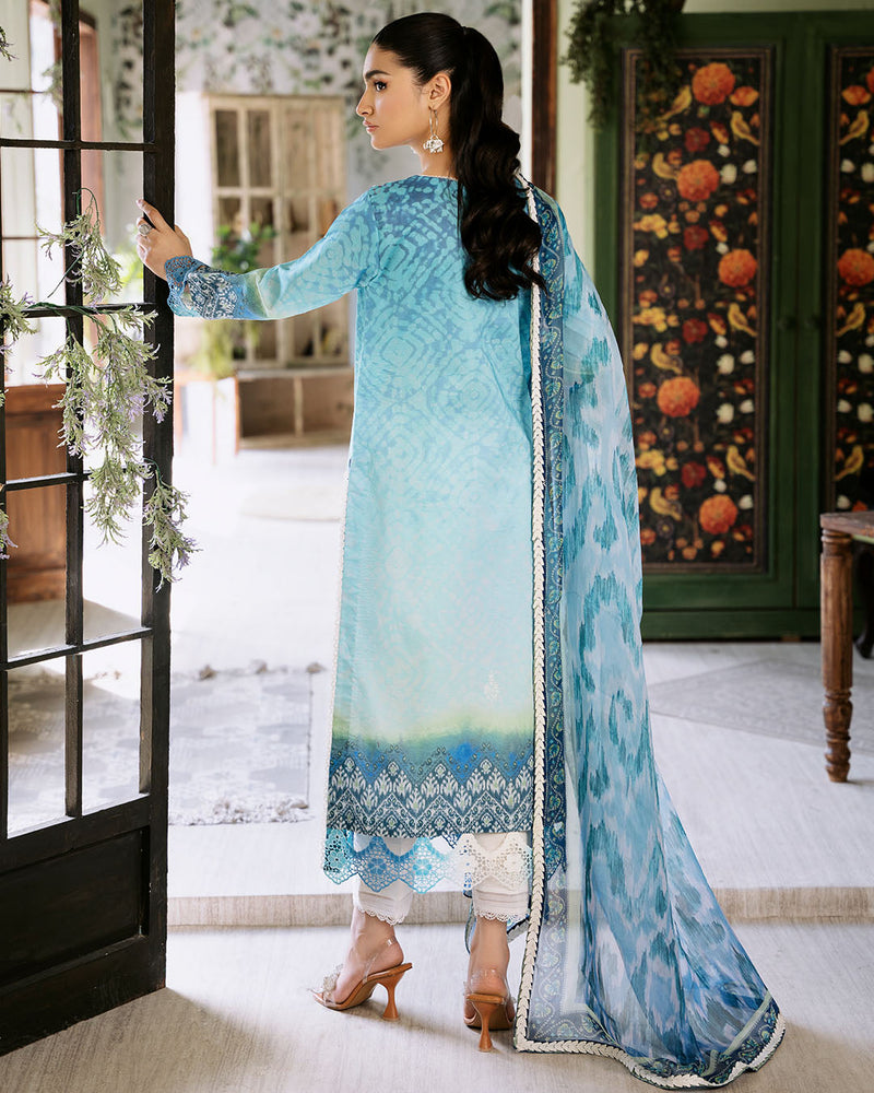 Roheenaz | Flora Printed Lawn | Azure by Roheenaz - Designer Dress - Type: Ladies Clothes - Available at Libayah - 100% Original