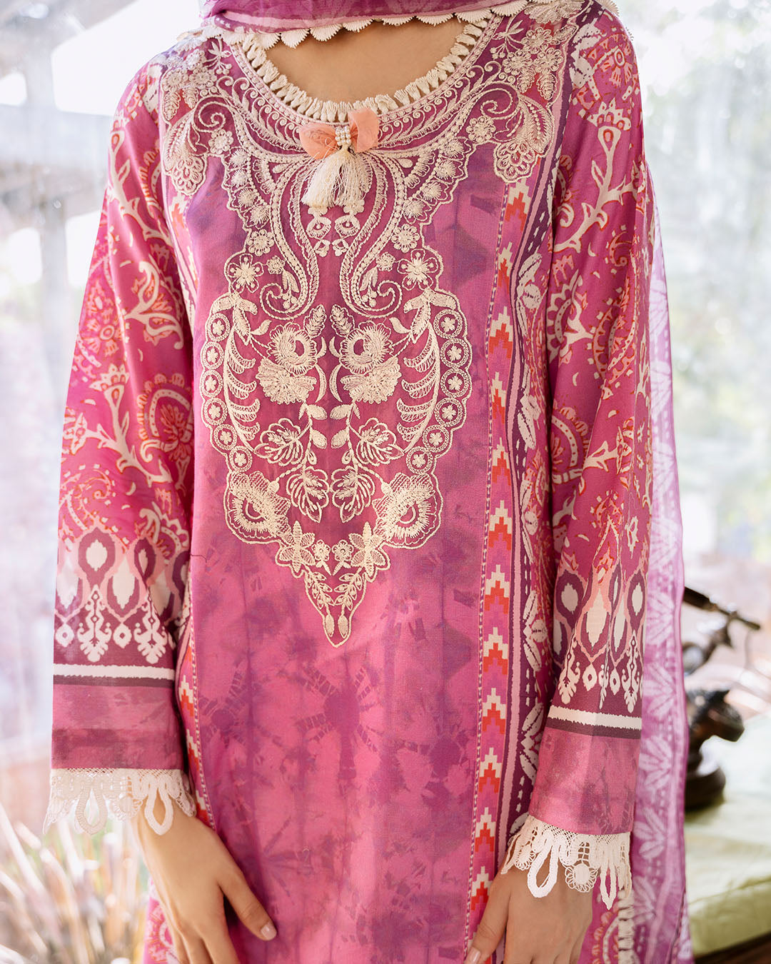 Roheenaz | Flora Printed Lawn | Amaranth by Roheenaz - Designer Dress - Type: Ladies Clothes - Available at Libayah - 100% Original