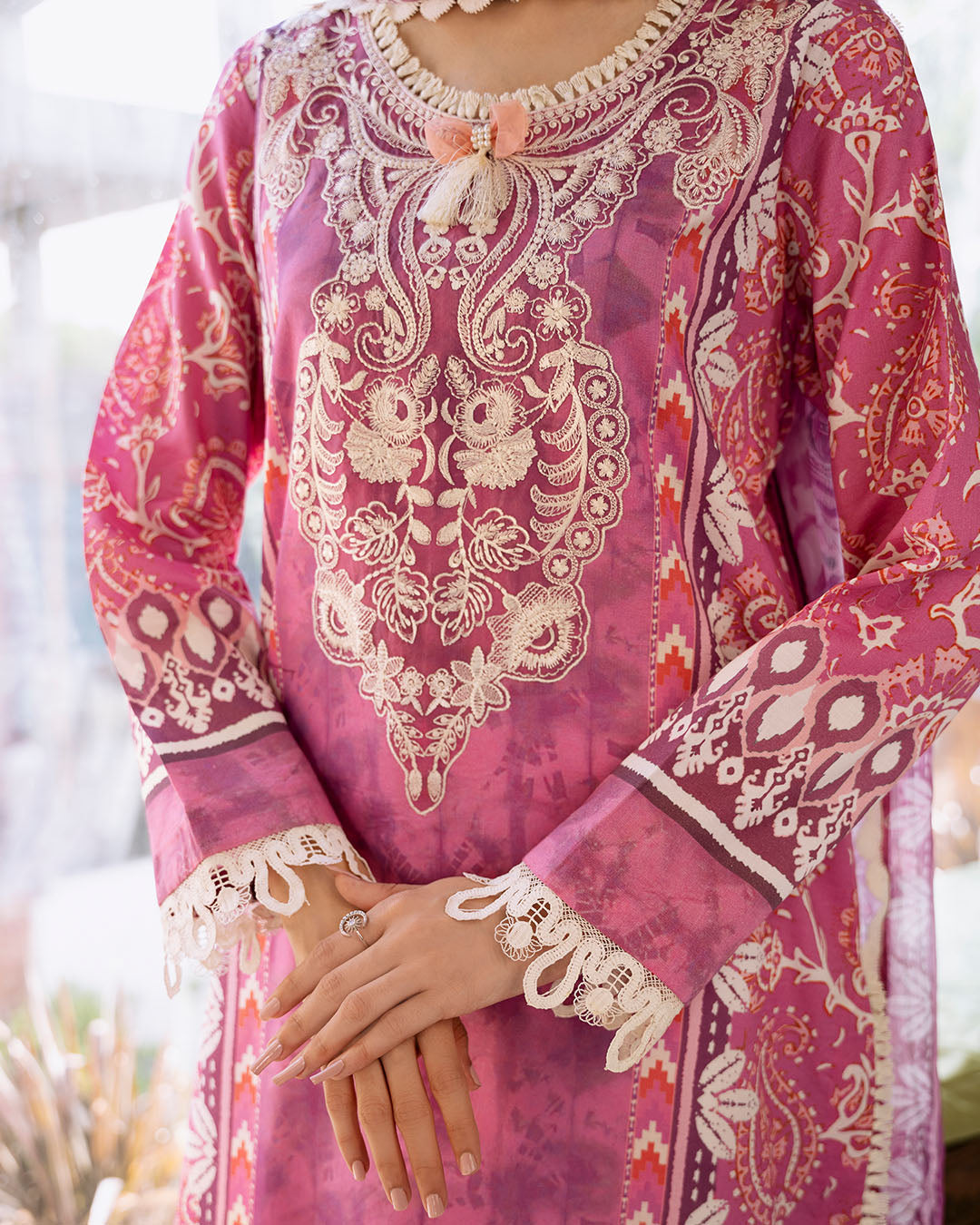 Roheenaz | Flora Printed Lawn | Amaranth by Roheenaz - Designer Dress - Type: Ladies Clothes - Available at Libayah - 100% Original