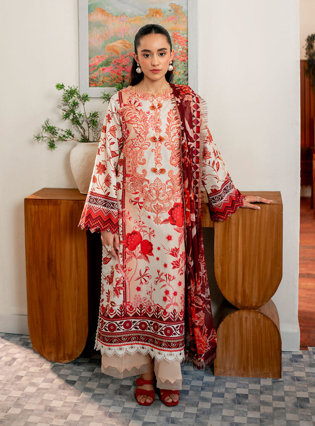 Roheenaz | Selene Fall 24 | Russet by Roheenaz - Designer Dress - Type: Luxury - Available at Libayah - 100% Original