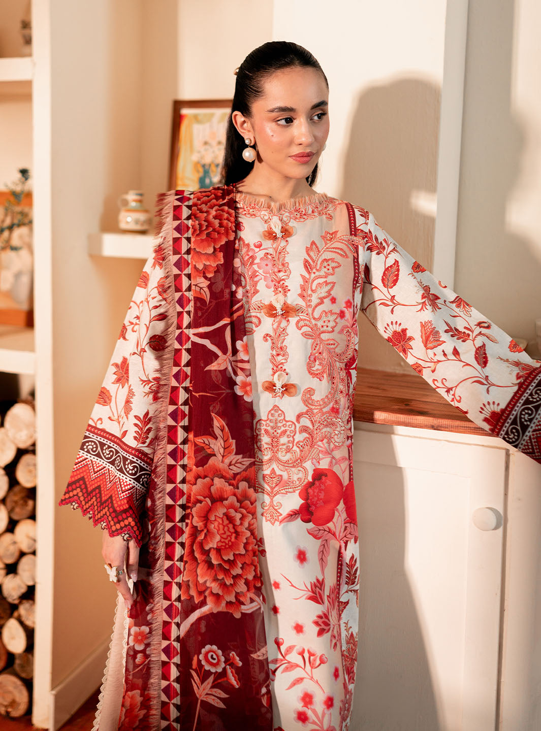 Roheenaz | Selene Fall 24 | Russet by Roheenaz - Designer Dress - Type: Luxury - Available at Libayah - 100% Original