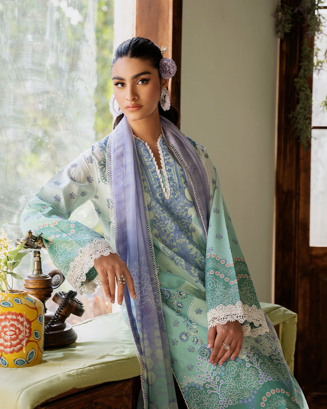 Roheenaz | Flora Printed Lawn | Elysium by Roheenaz - Designer Dress - Type: Ladies Clothes - Available at Libayah - 100% Original