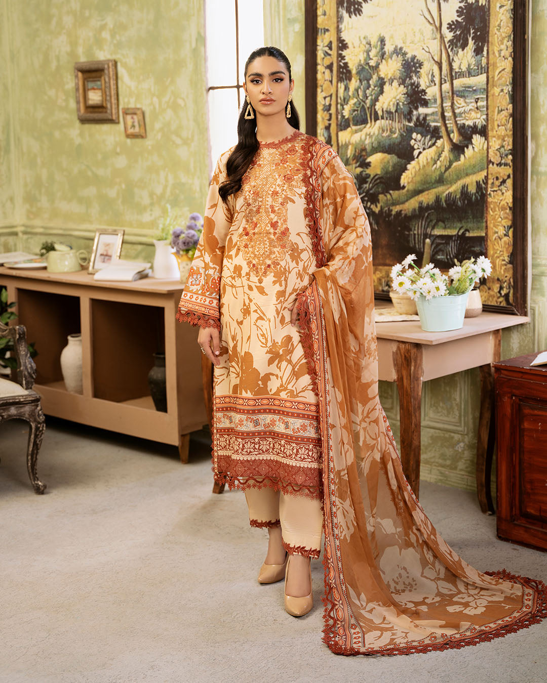 Roheenaz | Flora Printed Lawn | Harmonia by Roheenaz - Designer Dress - Type: Ladies Clothes - Available at Libayah - 100% Original