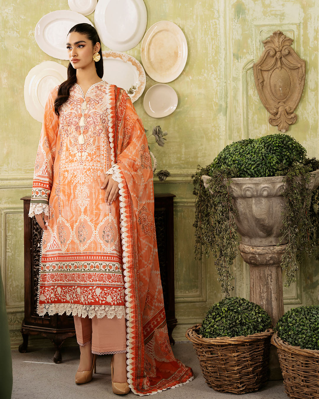 Roheenaz | Flora Printed Lawn | Cascade by Roheenaz - Designer Dress - Type: Ladies Clothes - Available at Libayah - 100% Original