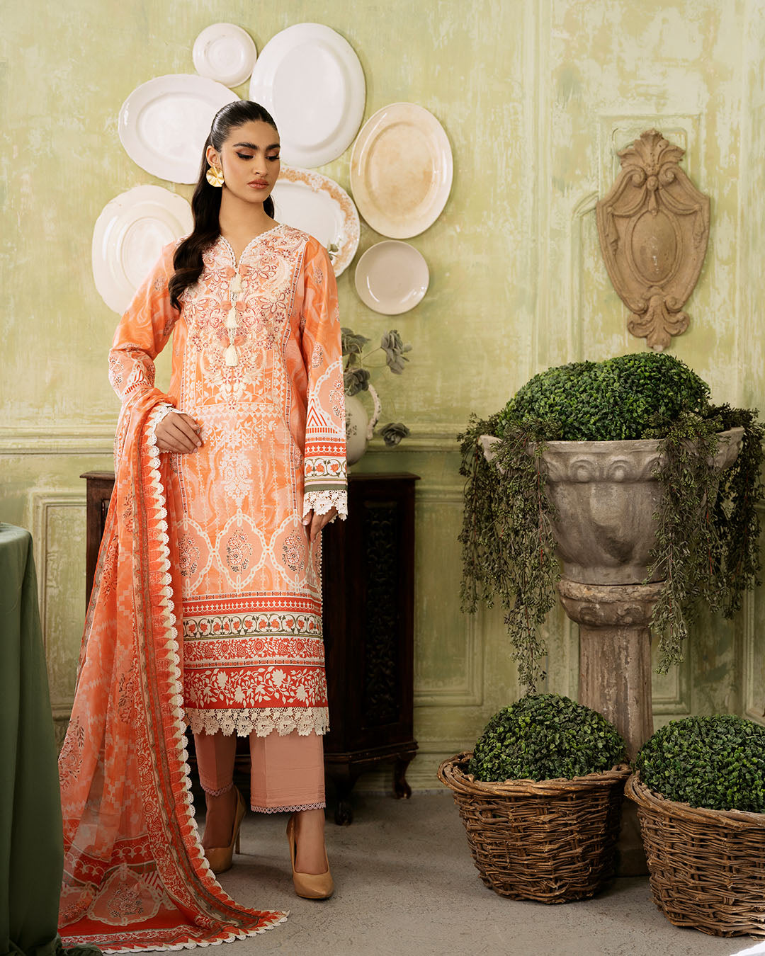 Roheenaz | Flora Printed Lawn | Cascade by Roheenaz - Designer Dress - Type: Ladies Clothes - Available at Libayah - 100% Original
