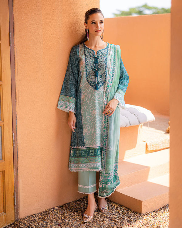 Roheenaz | Azalea Printed Lawn 24 | Ocean Breeze by Roheenaz - Designer Dress - Type: Ladies Clothes - Available at Libayah - 100% Original