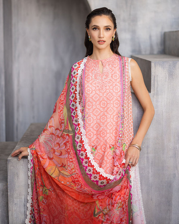 Roheenaz | Azalea Printed Lawn 24 | Radiant Rose by Roheenaz - Designer Dress - Type: Ladies Clothes - Available at Libayah - 100% Original