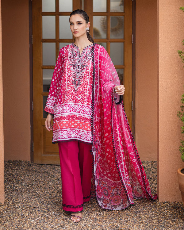 Roheenaz | Azalea Printed Lawn 24 | Coral Cascade by Roheenaz - Designer Dress - Type: Ladies Clothes - Available at Libayah - 100% Original