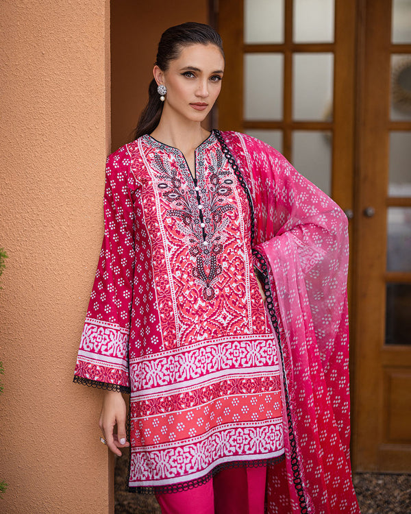 Roheenaz | Azalea Printed Lawn 24 | Coral Cascade by Roheenaz - Designer Dress - Type: Ladies Clothes - Available at Libayah - 100% Original