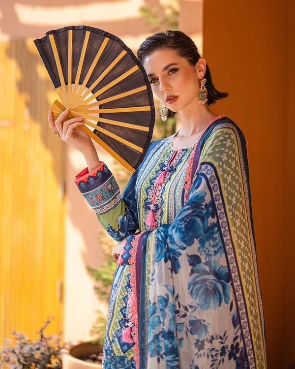 Roheenaz | Azalea Printed Lawn 24 | Mirage Mesh by Roheenaz - Designer Dress - Type: Ladies Clothes - Available at Libayah - 100% Original