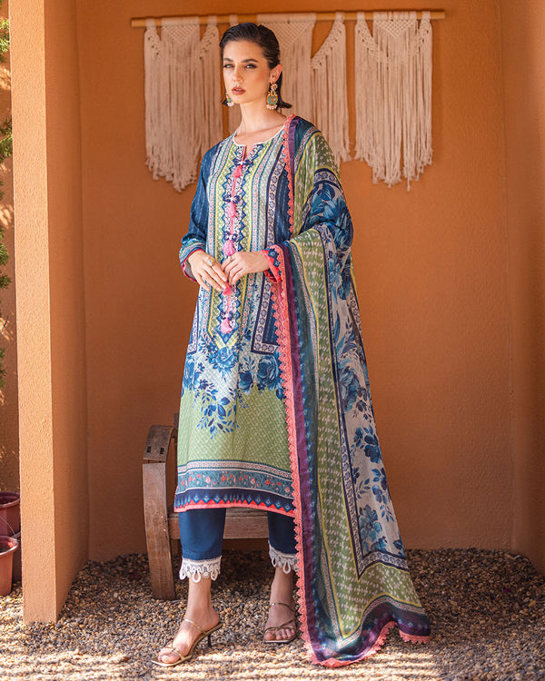 Roheenaz | Azalea Printed Lawn 24 | Mirage Mesh by Roheenaz - Designer Dress - Type: Ladies Clothes - Available at Libayah - 100% Original