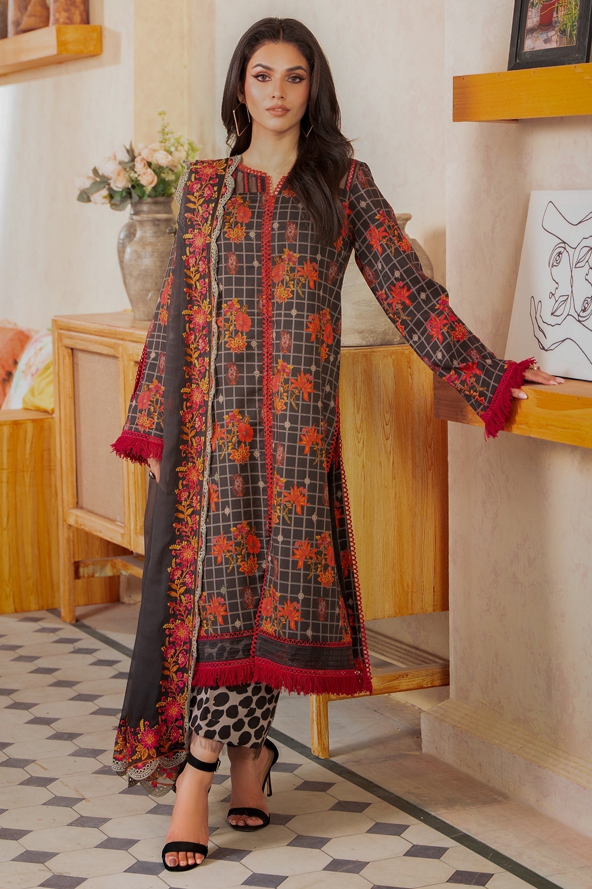 Charizma | Lawn Collection 24 | AS4-38 by Charizma - Designer Dress - Type: Casuals - Available at Libayah - 100% Original