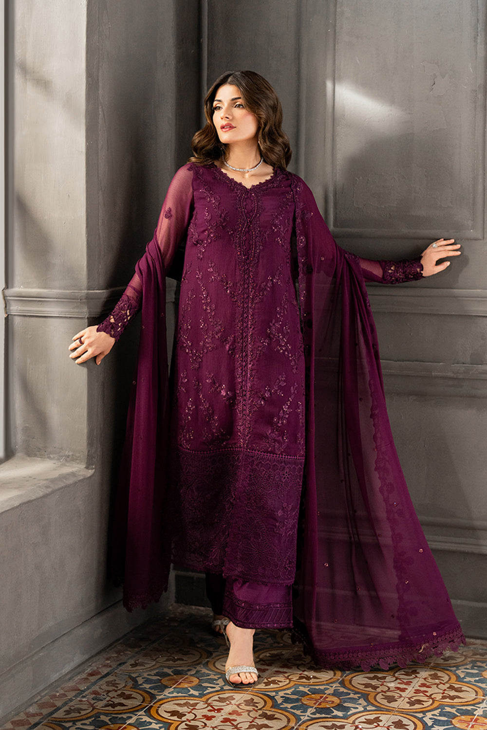 Azure | Ensembles | Rose Noir by Azure - Designer Dress  - Type : Ladies Clothes - Available at Libayah - 100% Original 
