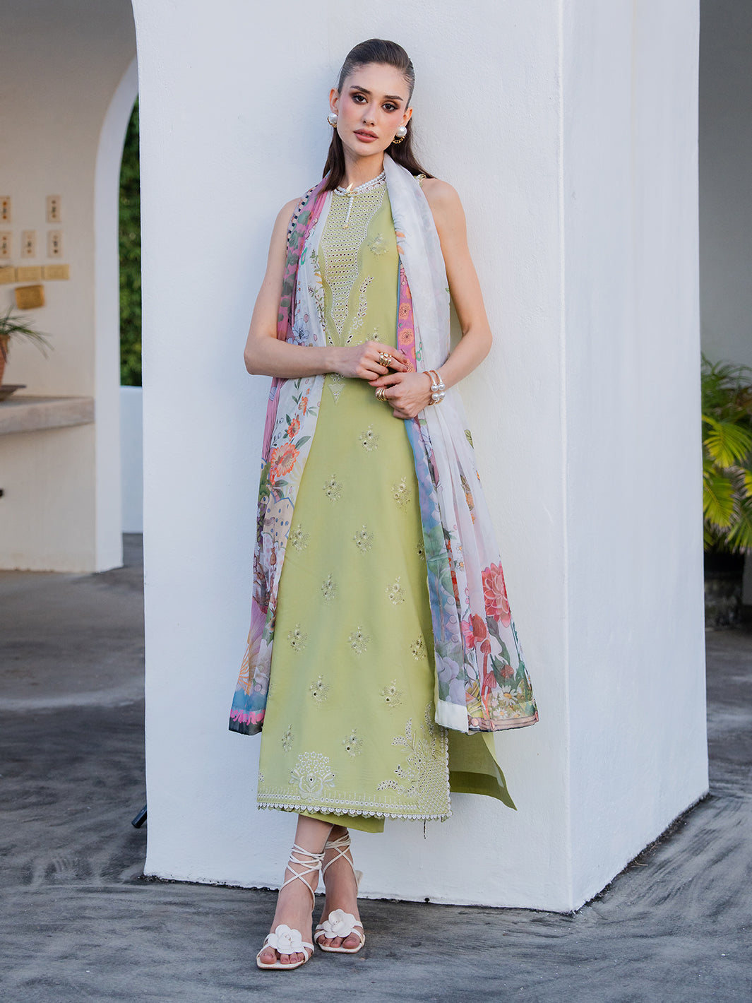 Izel | Dareen Luxury Lawn 26 | Ruhaab by Izel - Designer Dress - Type : Luxury Dress - Available at Libayah - 100% Original