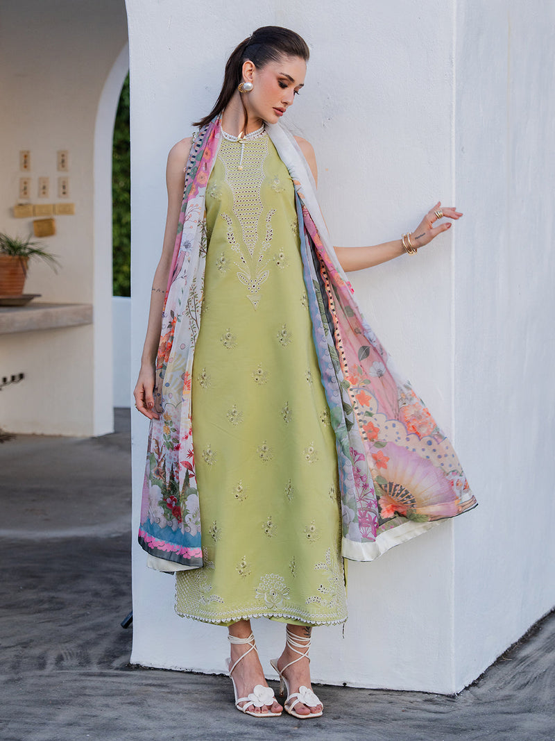 Izel | Dareen Luxury Lawn 26 | Ruhaab by Izel - Designer Dress - Type : Luxury Dress - Available at Libayah - 100% Original
