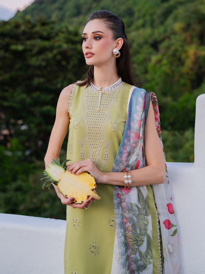 Izel | Dareen Luxury Lawn 26 | Ruhaab by Izel - Designer Dress - Type : Luxury Dress - Available at Libayah - 100% Original