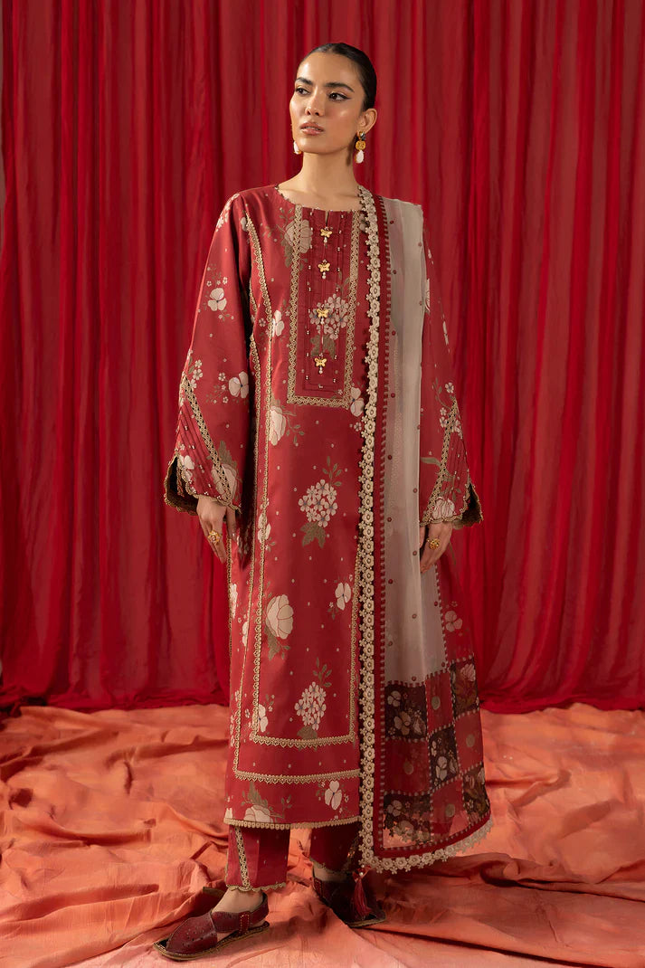 Alizeh | Sheen Lawn Prints 24 | Russet by Alizeh - Designer Dress - Type: Ladies Clothes - Available at Libayah - 100% Original