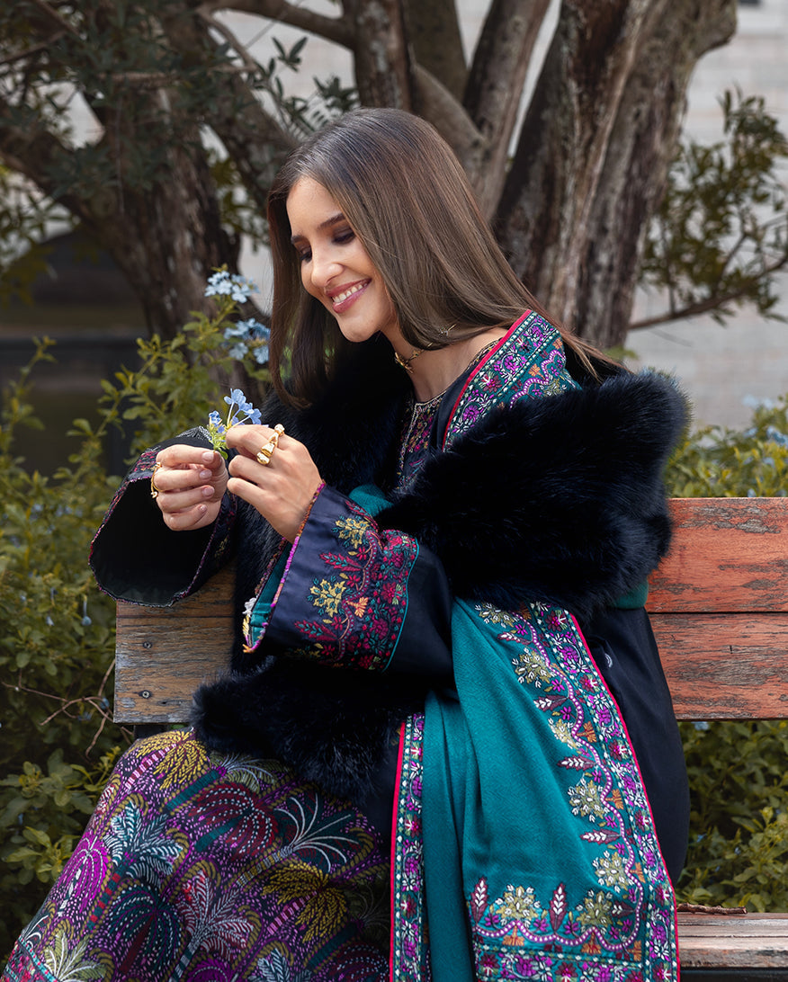 Radiant Solitude – authentic Pakistani dress from the Mushq Winter Broadway 25 collection for women in the UK.