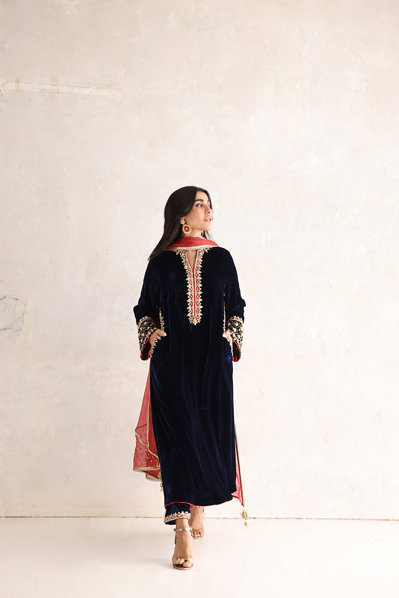 Sana Abbas | Velvet Formals | RAINA by Sana Abbas - Designer Dress - Type: Ladies Clothes - Available at Libayah - 100% Original