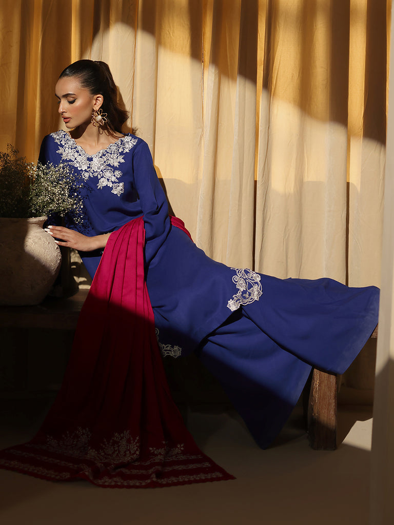 Rajbari | Nissa Embroidered Shawl | Embroidered Shawl Series 14 by Rajbari - Designer Dress - Type: Ladies Clothes - Available at Libayah - 100% Original