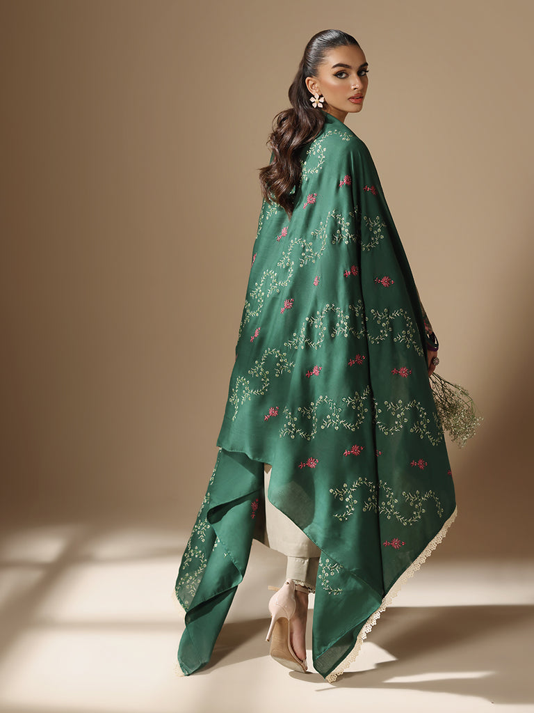 Rajbari | Nissa Embroidered Shawl |  Embroidered Shawl Series 05 by Rajbari - Designer Dress - Type: Ladies Clothes - Available at Libayah - 100% Original