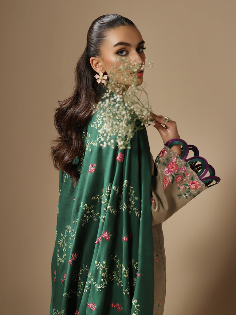 Rajbari | Nissa Embroidered Shawl |  Embroidered Shawl Series 05 by Rajbari - Designer Dress - Type: Ladies Clothes - Available at Libayah - 100% Original