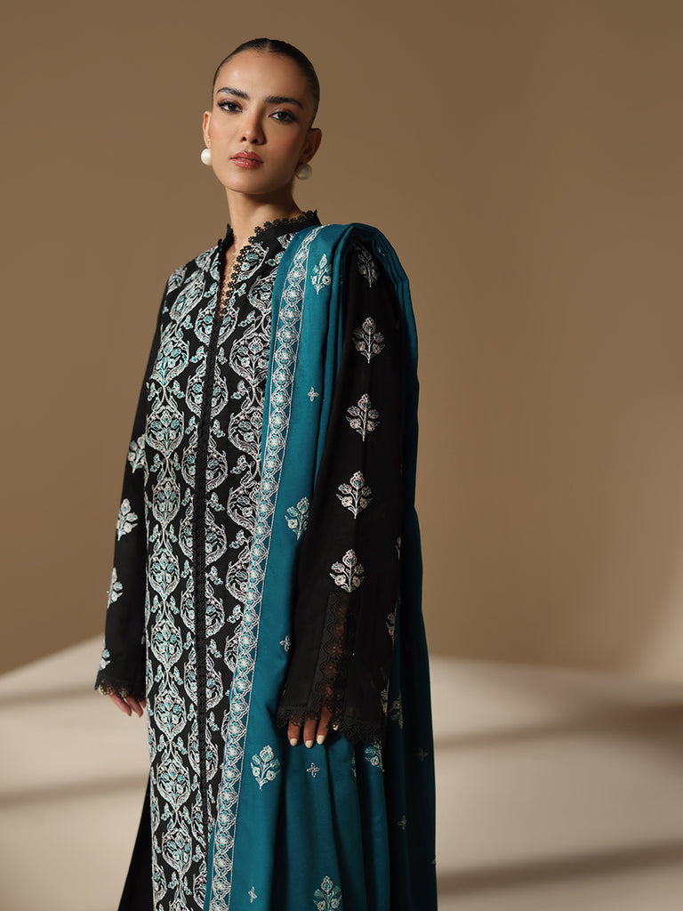 Rajbari | Nissa Embroidered Shawl |  Embroidered Shawl Series 04 by Rajbari - Designer Dress - Type: Ladies Clothes - Available at Libayah - 100% Original