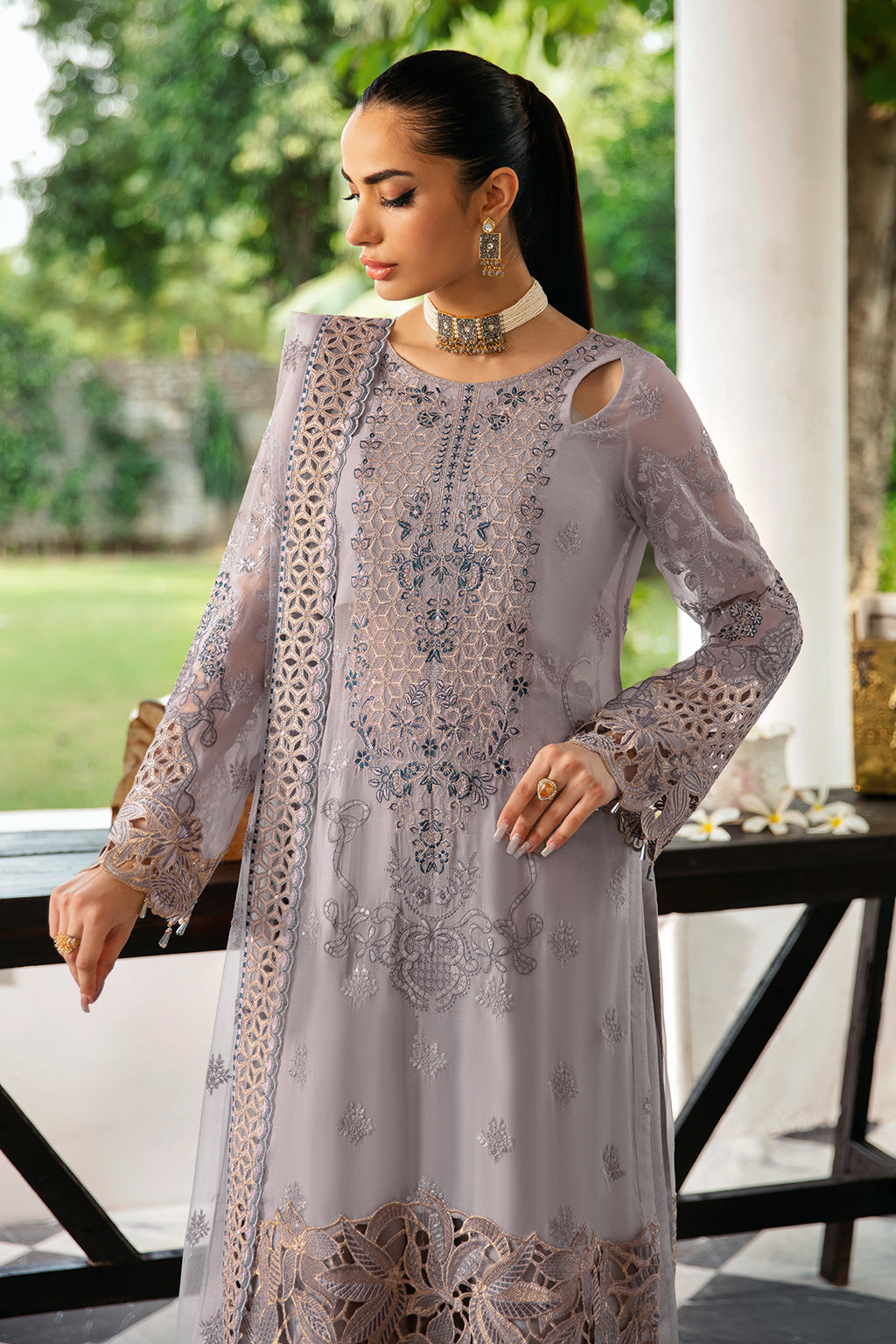 Ramsha | Dastak Luxury Chiffon Collection |  Q-104 by Ramsha - Designer Dress - Type: Ladies Clothes - Available at Libayah - 100% Original