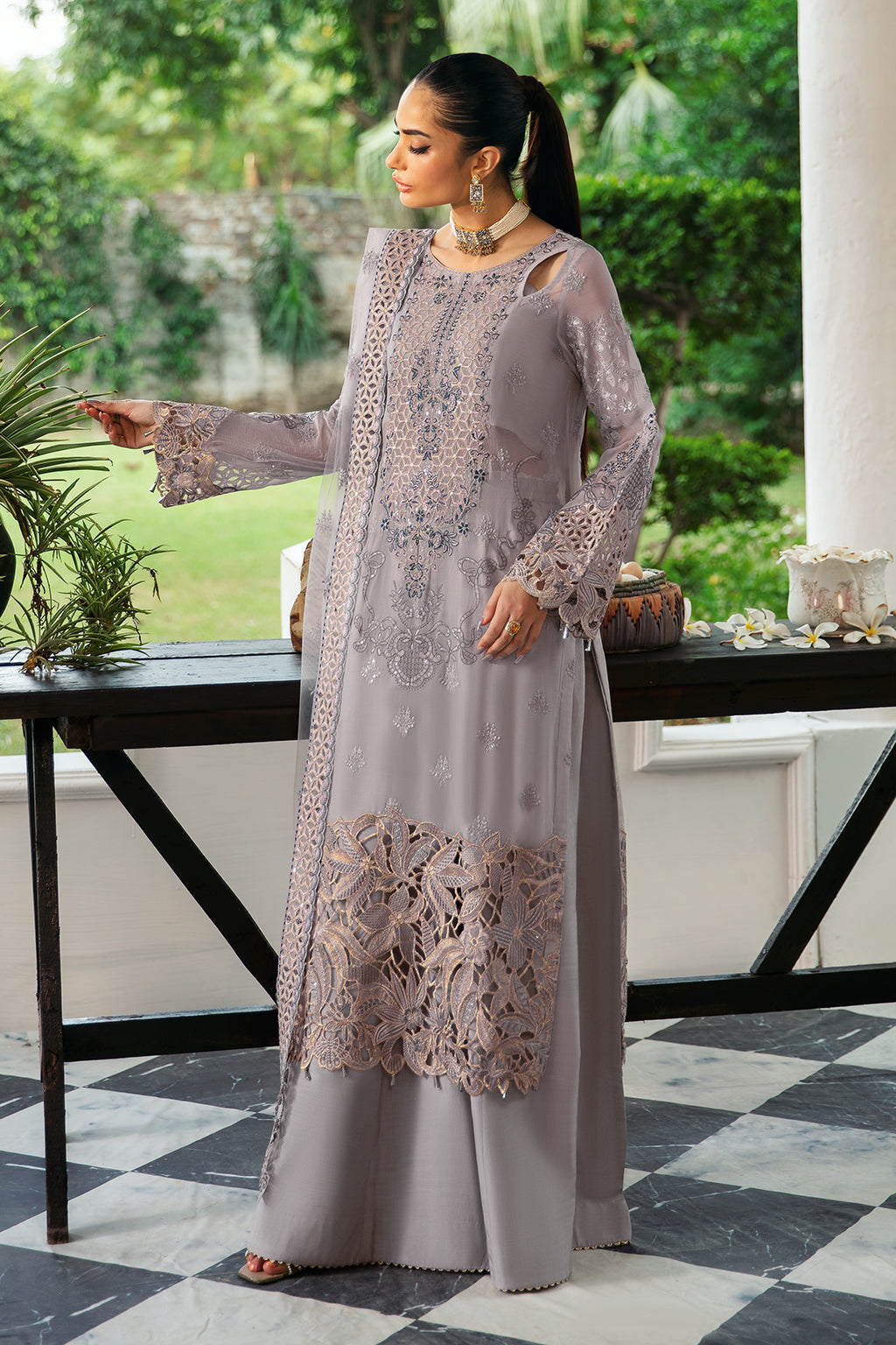 Ramsha | Dastak Luxury Chiffon Collection |  Q-104 by Ramsha - Designer Dress - Type: Ladies Clothes - Available at Libayah - 100% Original