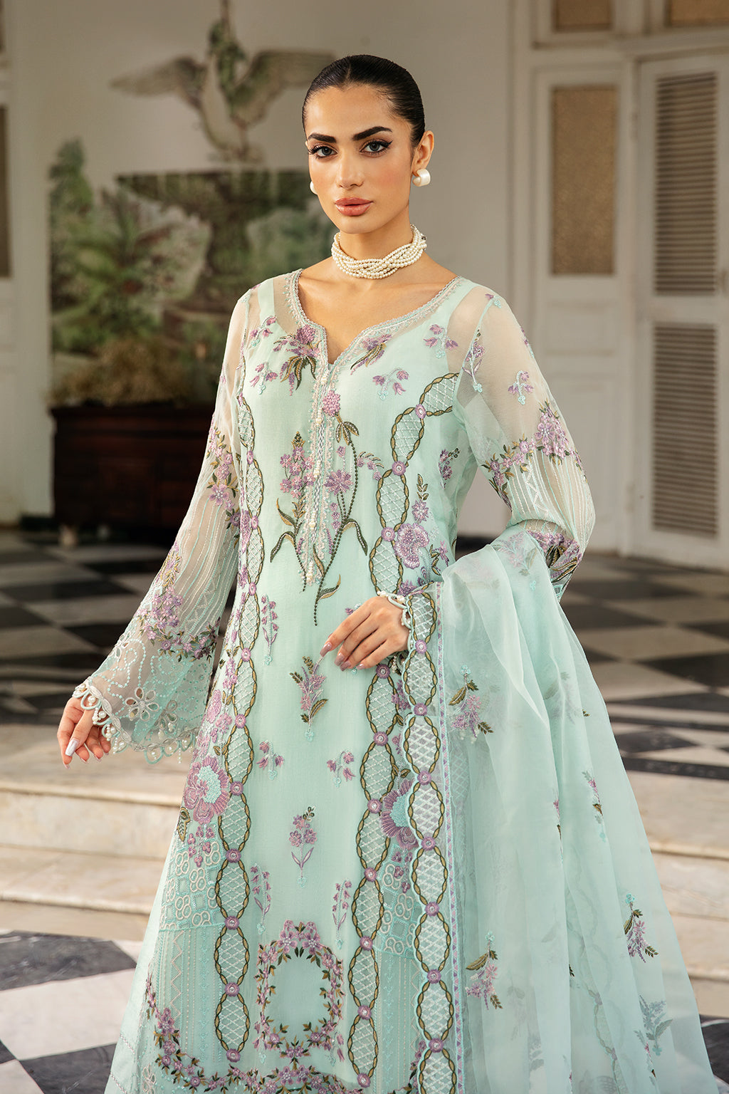 Ramsha | Dastak Luxury Chiffon Collection | Q-102 by Ramsha - Designer Dress - Type: Ladies Clothes - Available at Libayah - 100% Original