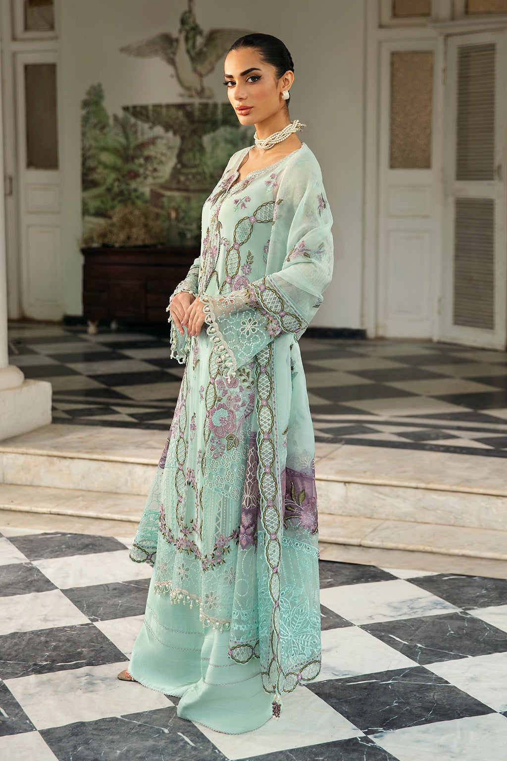 Ramsha | Dastak Luxury Chiffon Collection | Q-102 by Ramsha - Designer Dress - Type: Ladies Clothes - Available at Libayah - 100% Original