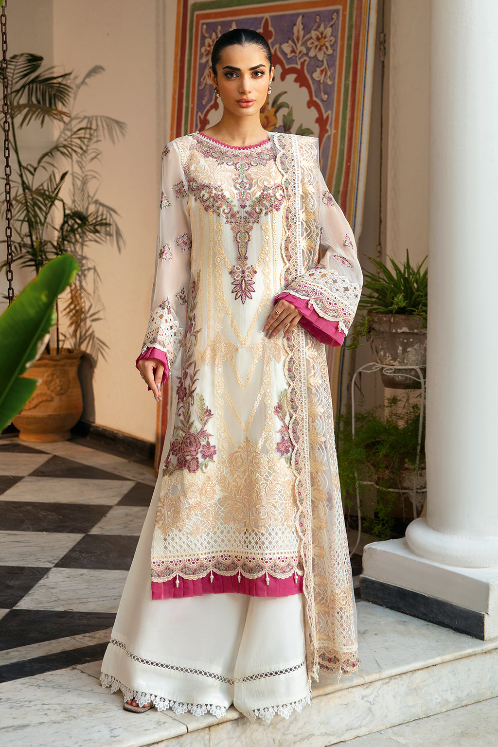 Ramsha | Dastak Luxury Chiffon Collection |  Q-107 by Ramsha - Designer Dress - Type: Ladies Clothes - Available at Libayah - 100% Original