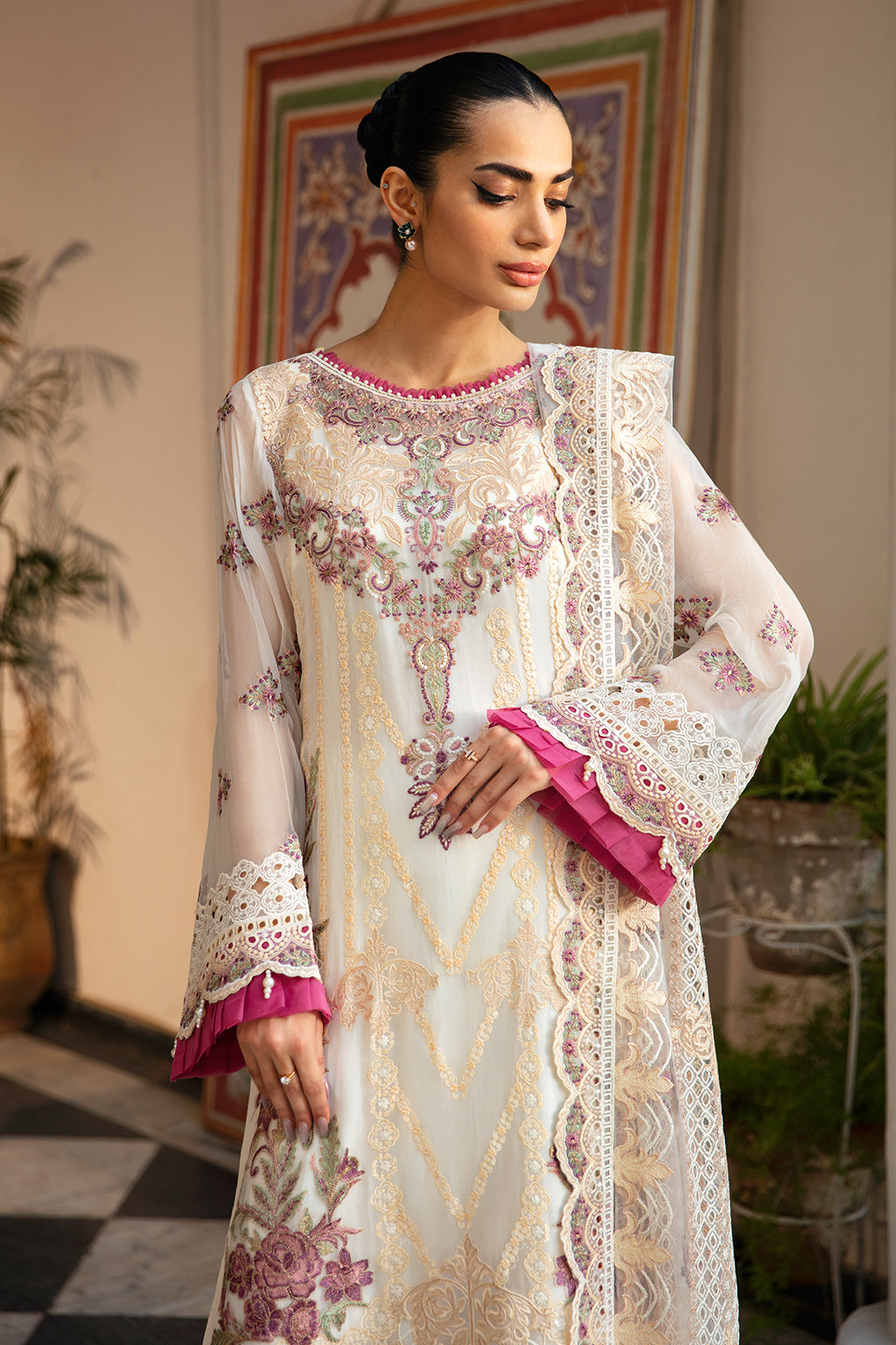 Ramsha | Dastak Luxury Chiffon Collection |  Q-107 by Ramsha - Designer Dress - Type: Ladies Clothes - Available at Libayah - 100% Original