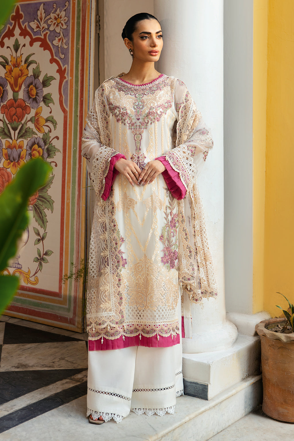 Ramsha | Dastak Luxury Chiffon Collection |  Q-107 by Ramsha - Designer Dress - Type: Ladies Clothes - Available at Libayah - 100% Original