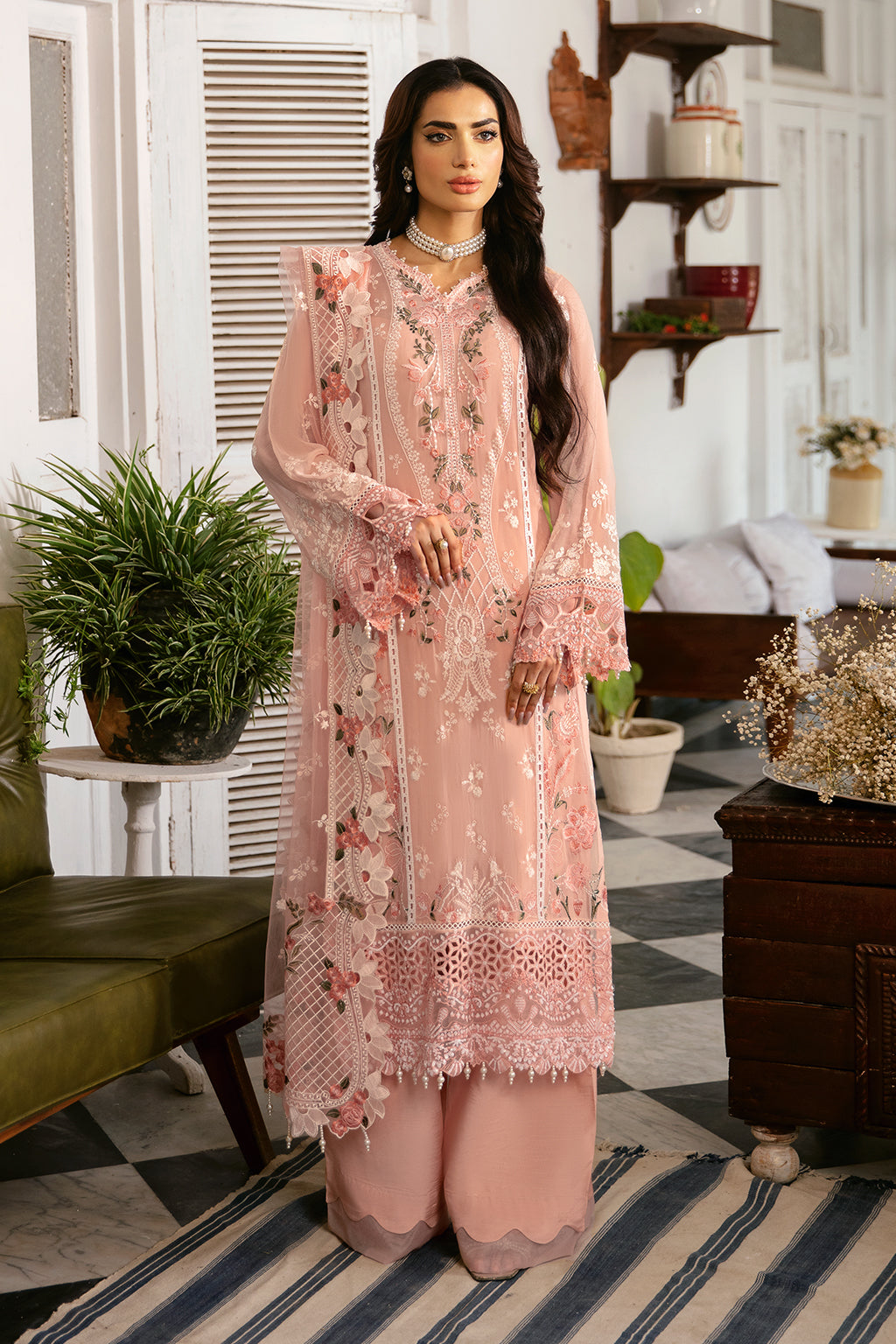 Ramsha | Dastak Luxury Chiffon Collection | Q-101 by Ramsha - Designer Dress - Type: Ladies Clothes - Available at Libayah - 100% Original
