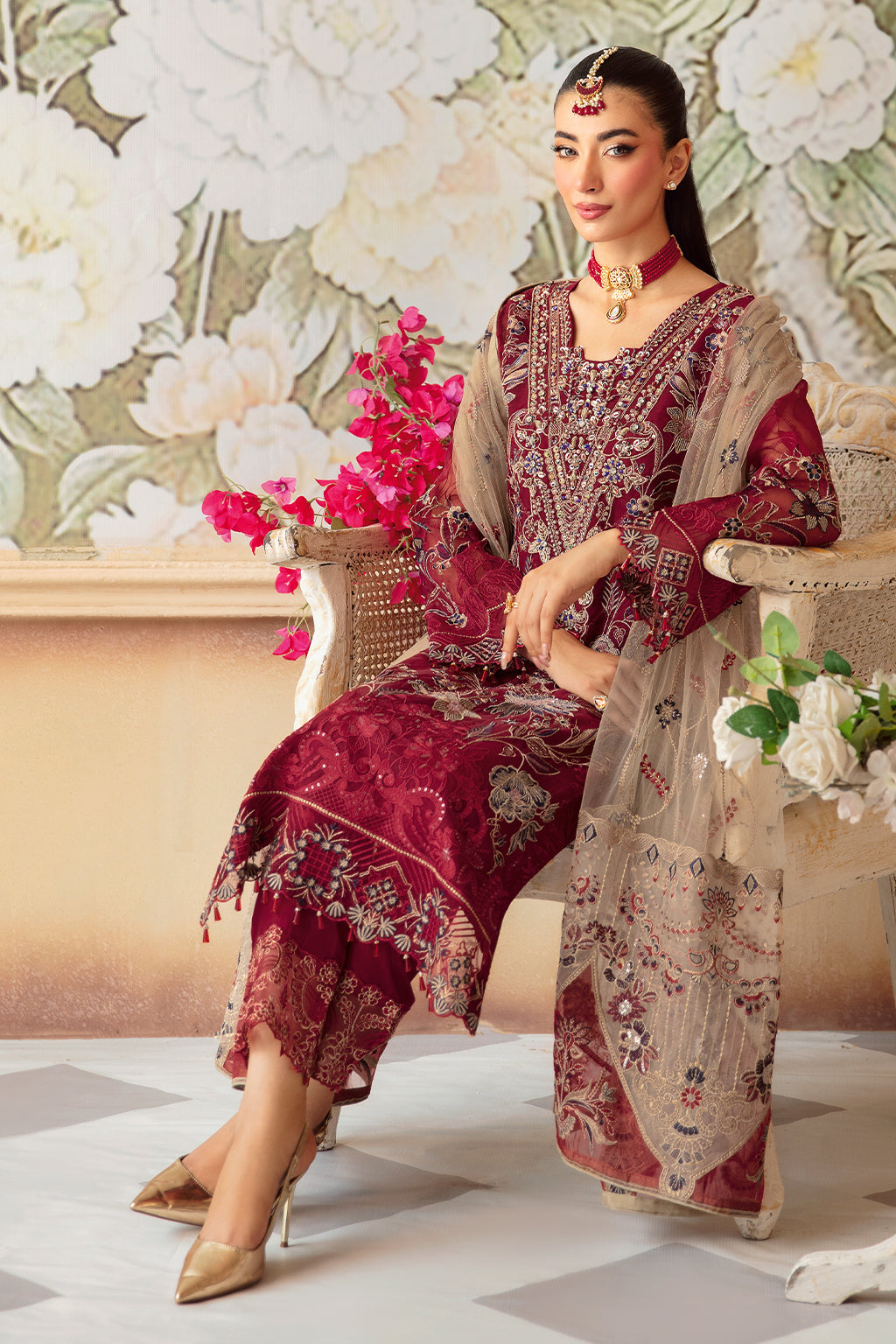Ramsha | Minhal Organza Collection |  M-1201 by Ramsha - Designer Dress - Type: Ladies Clothes - Available at Libayah - 100% Original