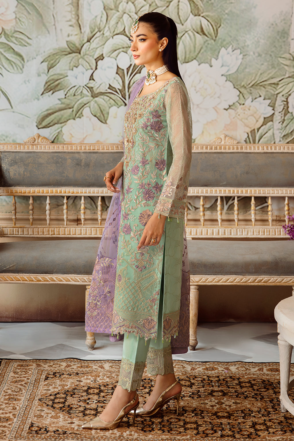 Ramsha | Minhal Organza Collection |   M-1204 by Ramsha - Designer Dress - Type: Ladies Clothes - Available at Libayah - 100% Original