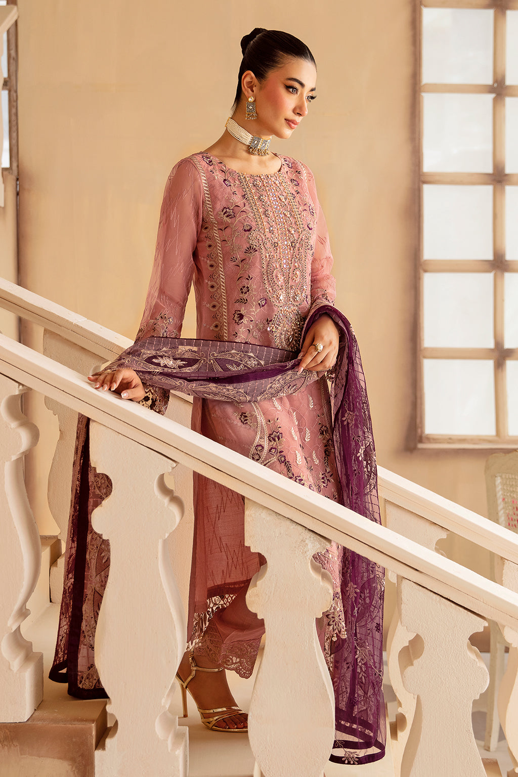 Ramsha | Minhal Organza Collection |   M-1210 by Ramsha - Designer Dress - Type: Ladies Clothes - Available at Libayah - 100% Original