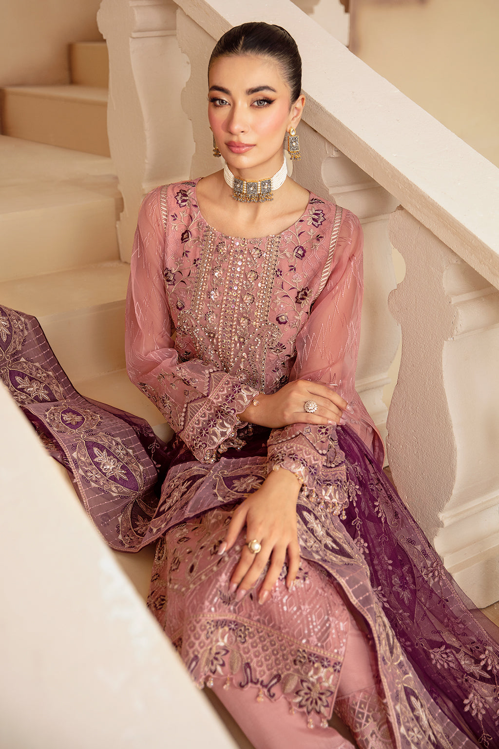 Ramsha | Minhal Organza Collection |   M-1210 by Ramsha - Designer Dress - Type: Ladies Clothes - Available at Libayah - 100% Original